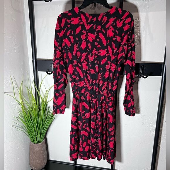 Zara Trafaluc Red Black Peplum Fit & Flare Dress size small - Picture 8 of 16
